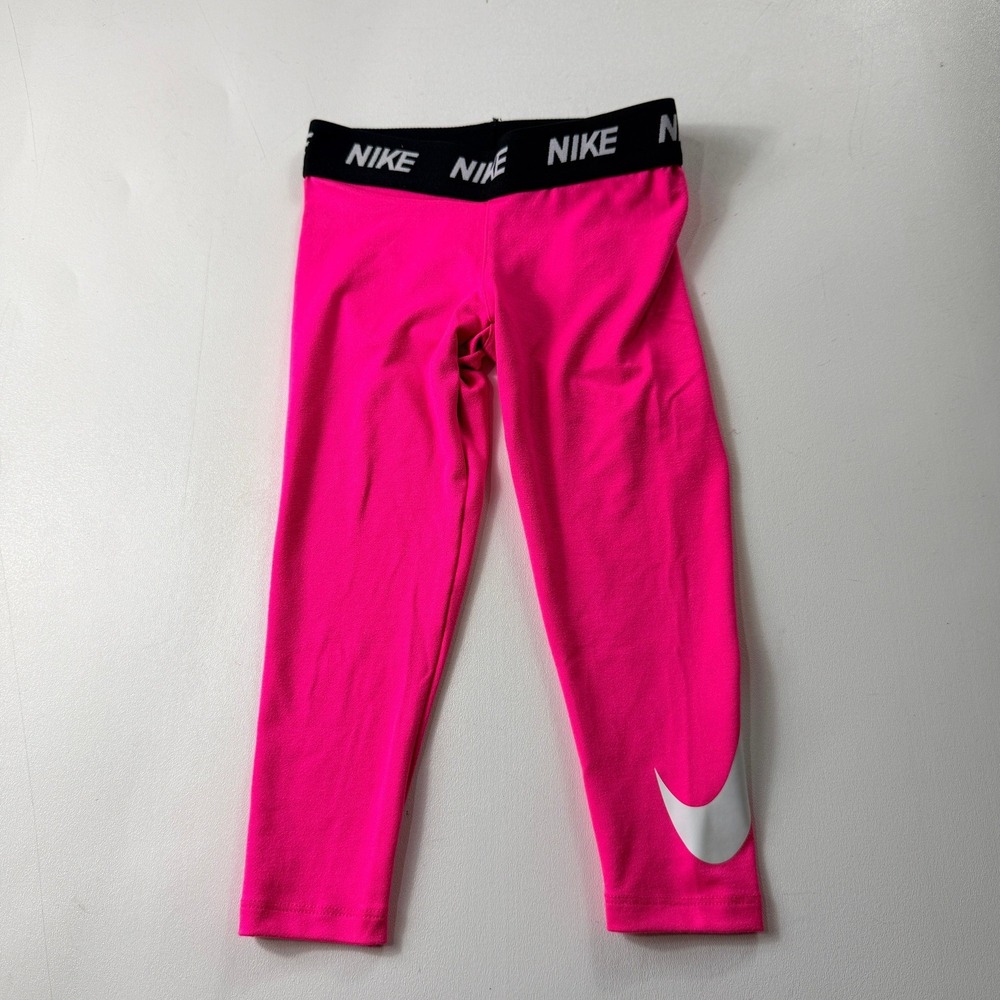 Nike Girls Hyper Pink Dri-FIT Leggings Size 4 XS 3-4 Years 36B293-A96 NEW